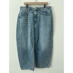 Rag & Bone Charlie High-Rise Barrel Jeans Womens 34 Light Blue Arlo NWT Casual